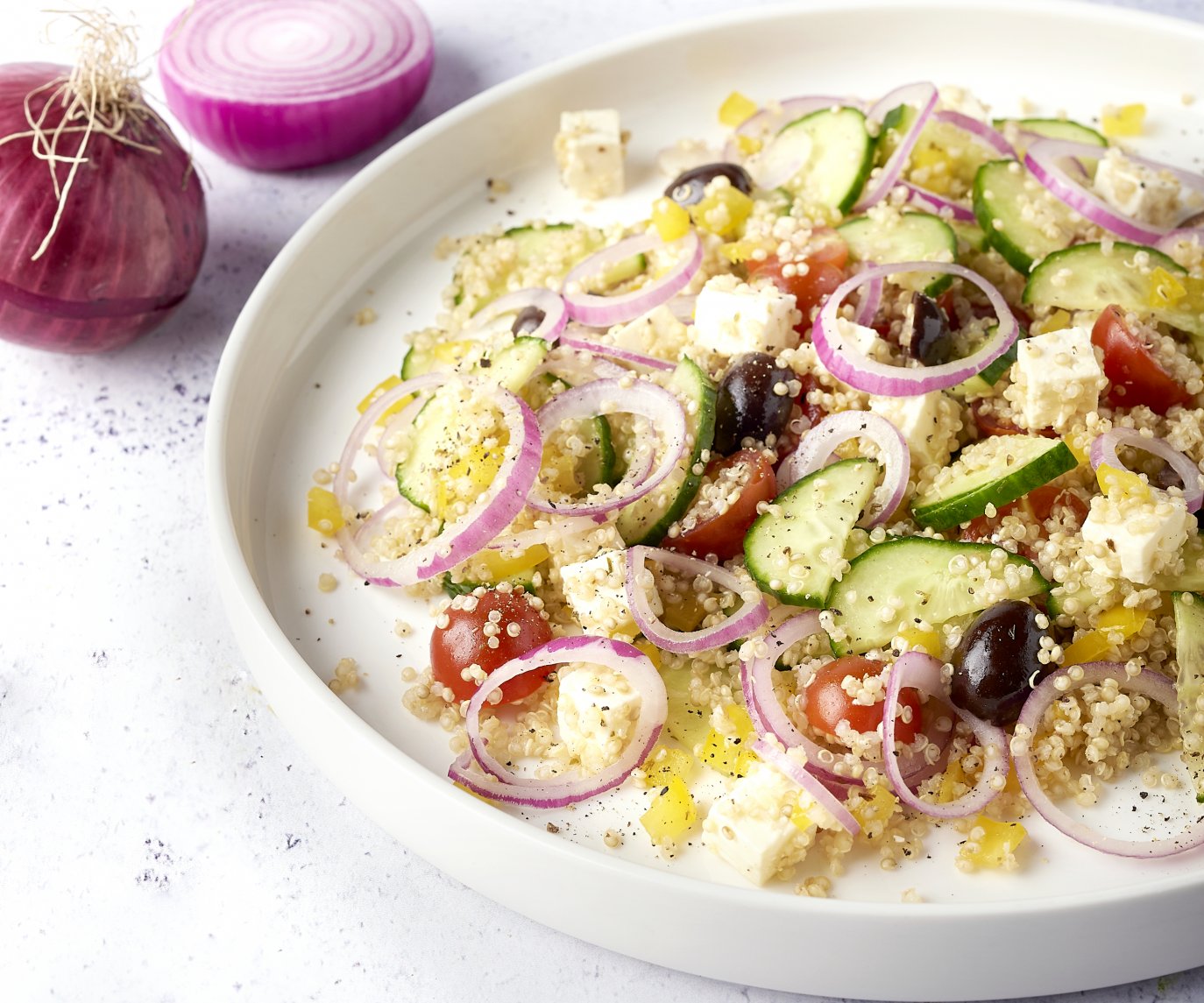 Griekse salade met quinoa